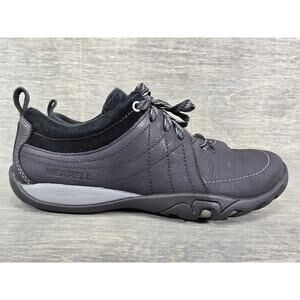Merrell Mimosa Lena Black Leather Hiking Sneakers Size 6.5 Womens